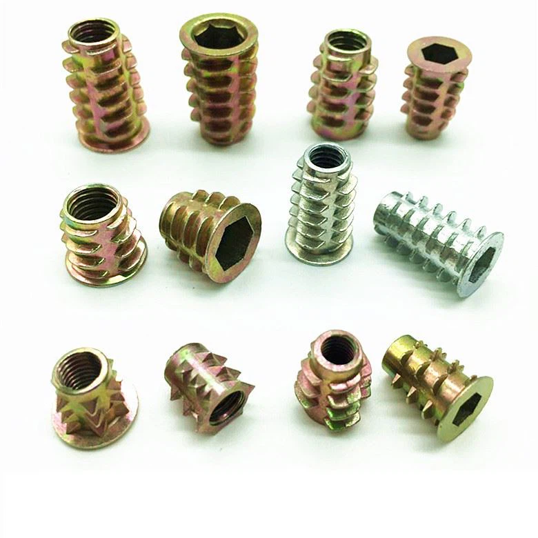Tuercas insertables roscadas para muebles de madera|Proveedor de sujetadores OEM